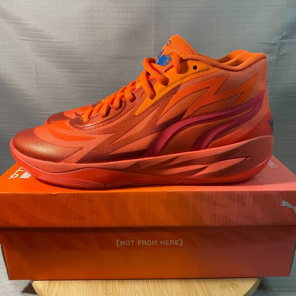 Puma MB.02 MB2 Supernova Fiery Coral Orange Lamelo Ball Sz 10.5 Mens A0903 - Picture 5 of 8